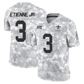 NO.Saints #3 Travis Etienne Jr. Player Arctic Camo Salute To Service Limited Game Ldoa Stitched Jerseys