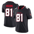 H.Texans #81 Jayden Higgins Player Navy Limited Alternate Vapor F.U.S.E. Home Game Ldoa Stitched Jerseys