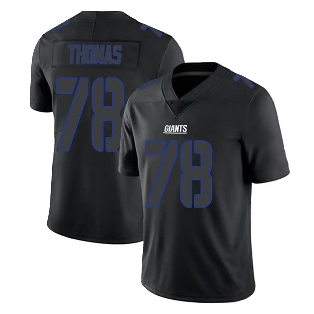 NY.Giants #78 Andrew Thomas Player Black Impact Limited Home Game Ldoa Stitched Jerseys