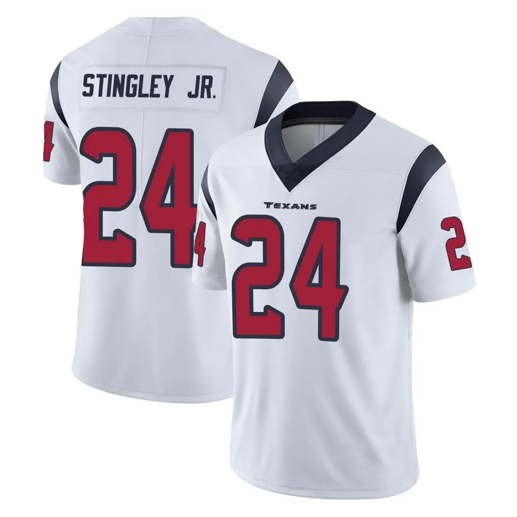 H.Texans #24 Derek Stingley Jr. Player White Limited Vapor Untouchable Home Game Ldoa Stitched Jerseys