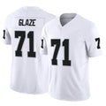 LV.Raiders #71 DJ Glaze Player White Limited Vapor F.U.S.E. Home Game Ldoa Stitched Jerseys