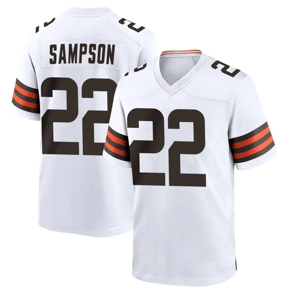 C.Browns #22 Dylan Sampson Player White Home Game Ldoa Stitched Jerseys