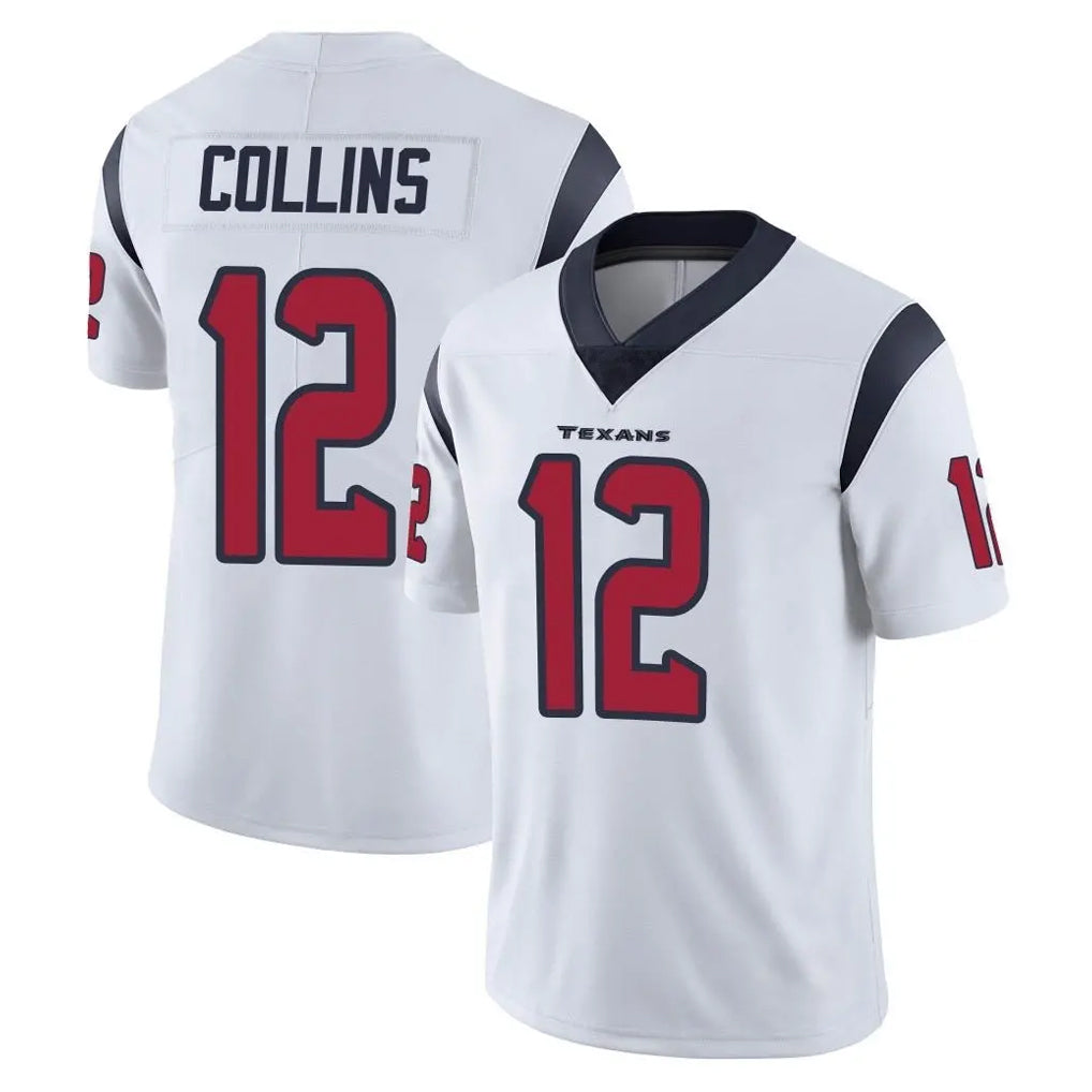 H.Texans #12 Nico Collins Player White Limited Vapor Untouchable Home Game Ldoa Stitched Jerseys