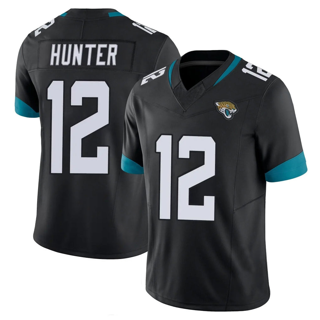 J.Jaguars #12 Travis Hunter Player Black Vapor F.U.S.E. Limited Home Game Ldoa Stitched Jerseys