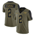 TB.Buccaneers #2 Emeka Egbuka Player Olive Salute To Service Limited Game Ldoa Stitched Jerseys