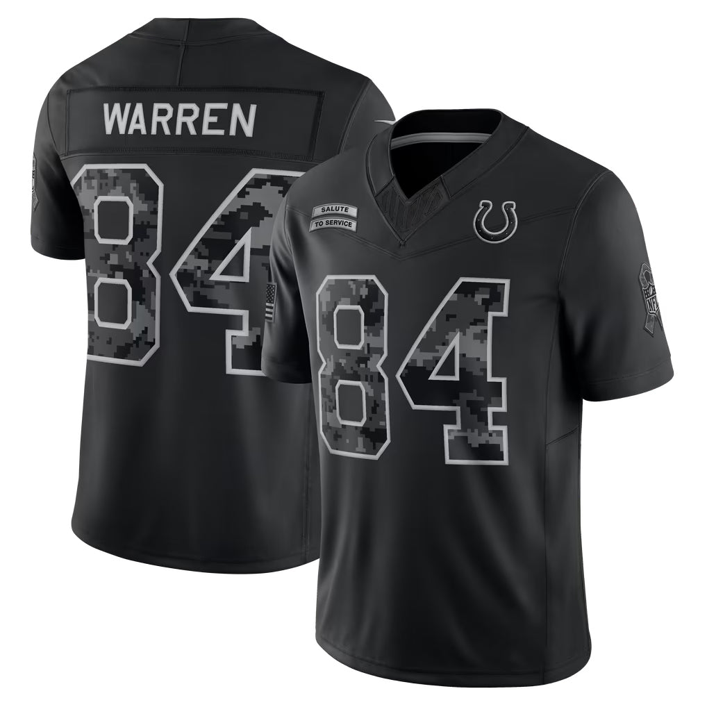 IN.Colts #84 Tyler Warren Player Black Limited 2026 Salute to Service Home Game Ldoa Stitched Jerseys