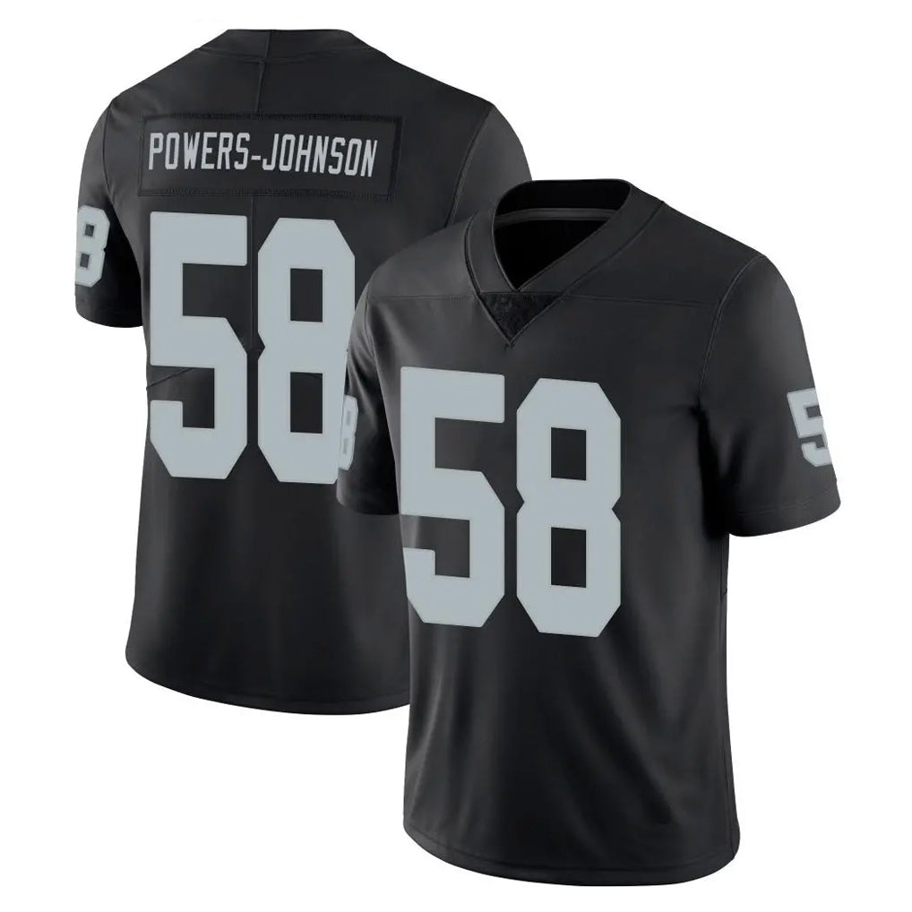 LV.Raiders #58 Jackson Powers-Johnson Player Black Limited Vapor Untouchable Home Game Ldoa Stitched Jerseys