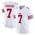 SF.49ers #7 De'Zhaun Stribling Player White Limited Vapor F.U.S.E. Home Game Ldoa Stitched Jerseys