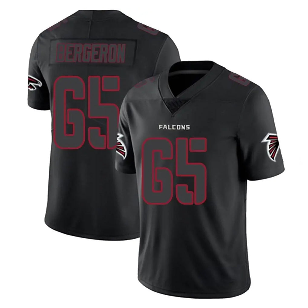 A.Falcons #65 Matthew Bergeron Player Black Impact Limited Game Ldoa Stitched Jerseys