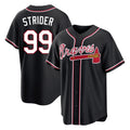 A.Braves #99 Spencer Strider Player Black Fashion Out Game Ldoa Stitched Jerseys