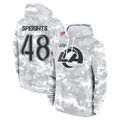 LA.Rams #48 Omar Speights Player Arctic Camo Salute to Service Hoodies Limited Game Ldoa Stitched Jerseys