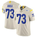 LA.Rams #73 Steve Avila Player Bone Limited Vapor Home Game Ldoa Stitched Jerseys