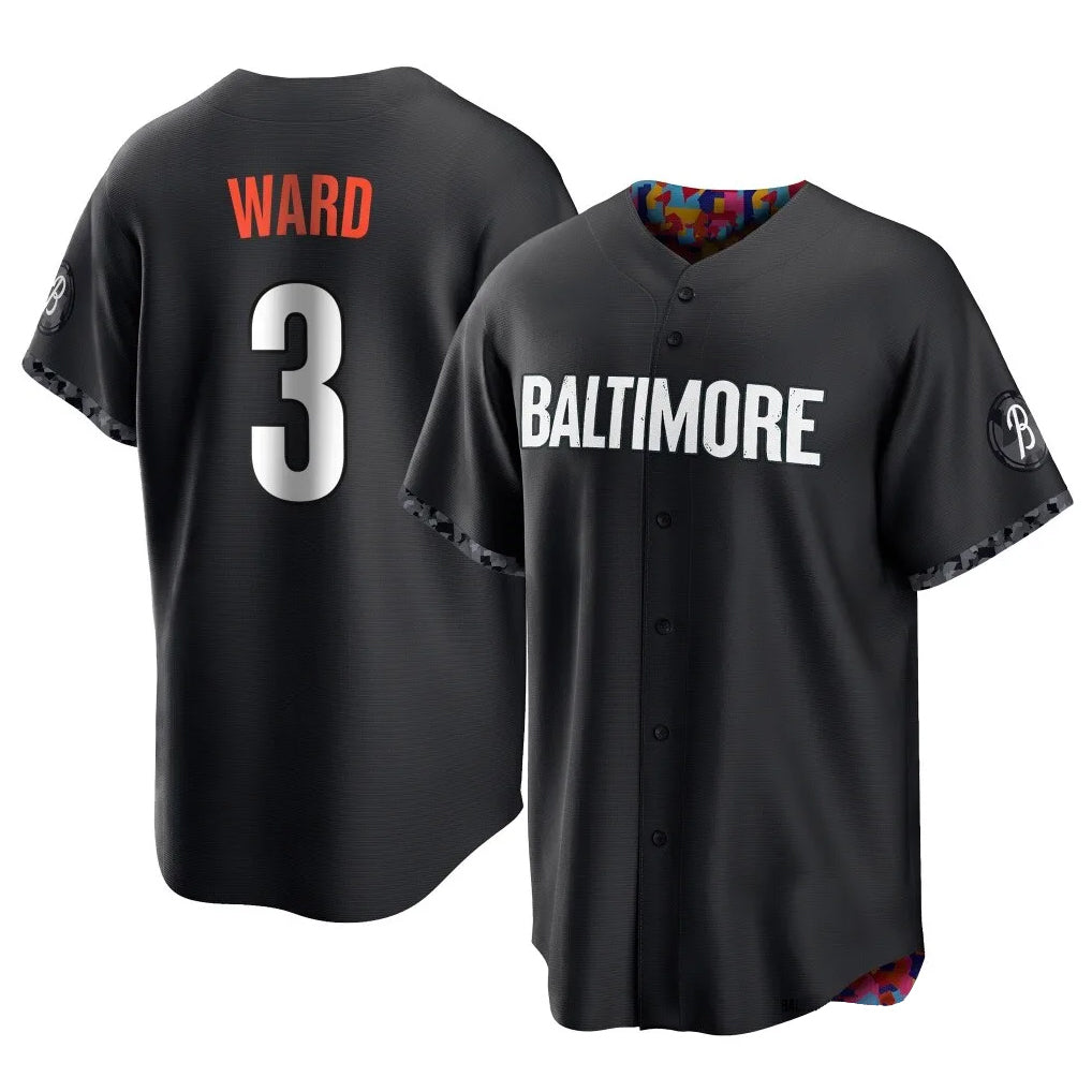 B.Orioles #3 Taylor Ward Player Black City Connect Home Game Ldoa Stitched Jerseys