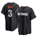 B.Orioles #3 Taylor Ward Player Black City Connect Home Game Ldoa Stitched Jerseys