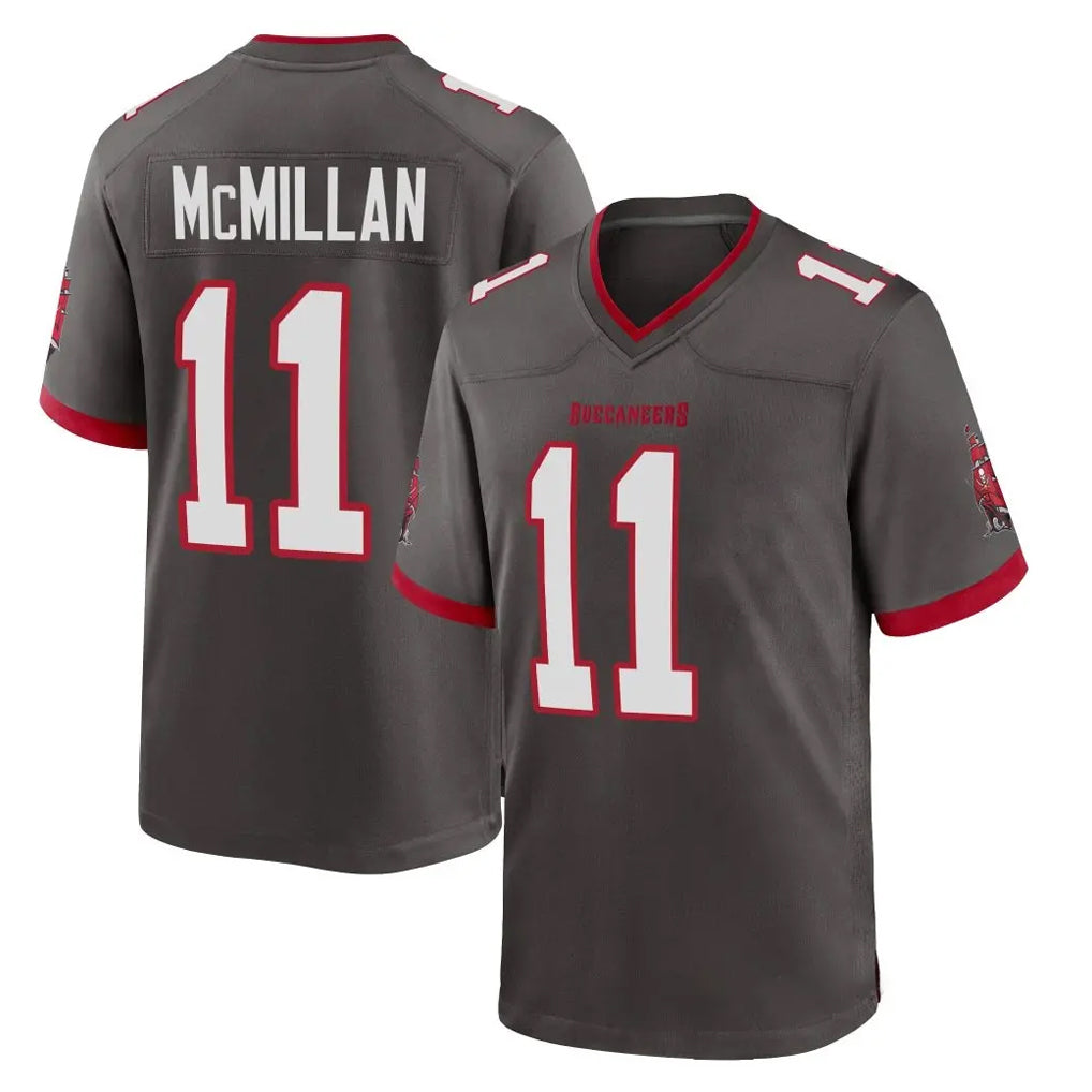 TB.Buccaneers #11 Jalen McMillan Player Pewter Alternate Home Game Ldoa Stitched Jerseys