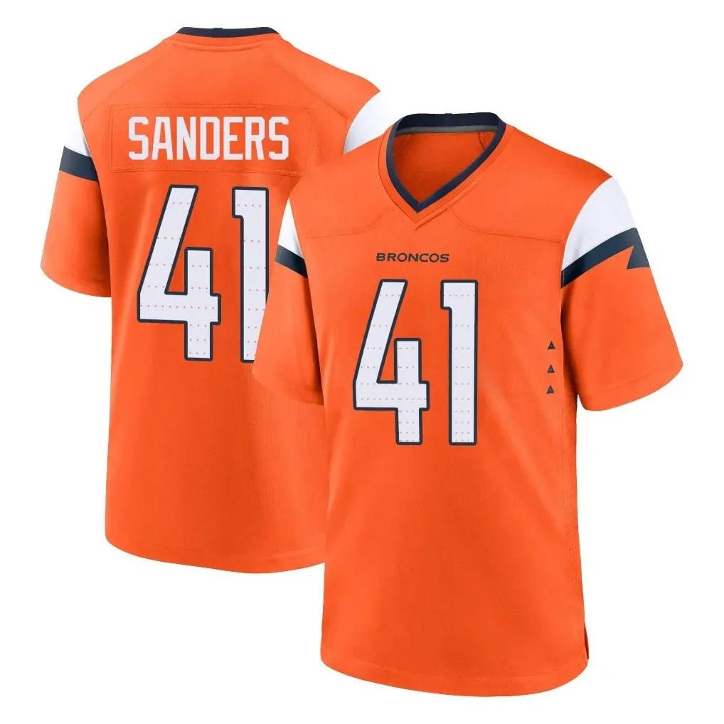 D.Broncos #41 Drew Sanders Player Orange Home Game Ldoa Stitched Jerseys