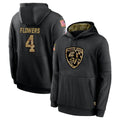B.Ravens #4 Zay Flowers Player Black Salute to Service Pullover Hoodie Ldoa Stitched Jerseys