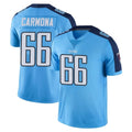 T.Titans #66 Fernando Carmona Jr. Player Light Blue Limited Color Rush Home Game Ldoa Stitched Jerseys