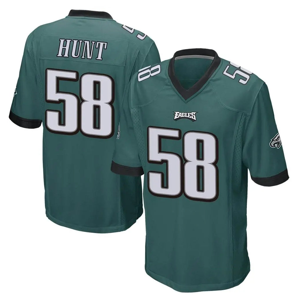 P.Eagles #58 Jalyx Hunt Player Team Color Green Home Game Ldoa Stitched Jerseys
