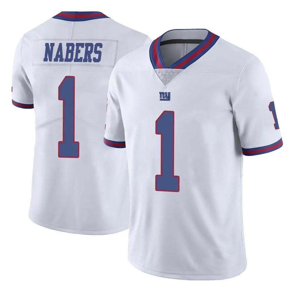 NY.Giants #1 Malik Nabers Player White Color Rush Home Game Ldoa Stitched Jerseys