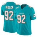 M.Dolphins #92 Zach Sieler Player Aqua Limited Vapor F.U.S.E. Home Game Ldoa Stitched Jerseys