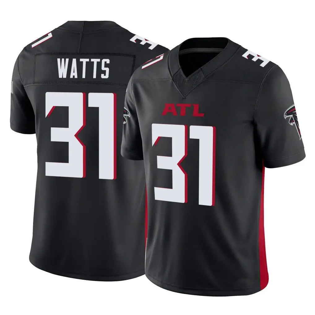 A.Falcons #31 Xavier Watts Player Black Vapor F.U.S.E. Limited Home Game Ldoa Stitched Jerseys