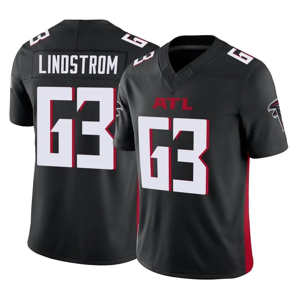 A.Falcons #63 Chris Lindstrom Player Black Vapor F.U.S.E. Limited Ldoa Stitched Jerseys