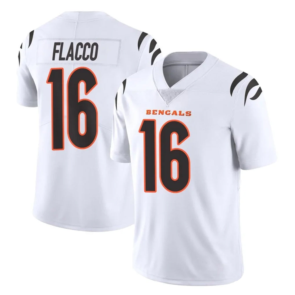 C.Bengals #16 Joe Flacco Player White Vapor Untouchable Limited Home Game Ldoa Stitched Jerseys