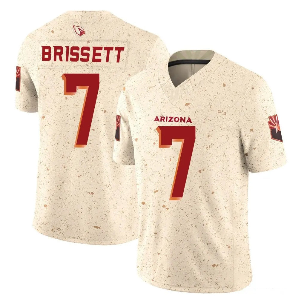 A.Cardinals #7 Jacoby Brissett Player Cream Rivalries Collection Vapor Limited Home Game Stitched Jerseys