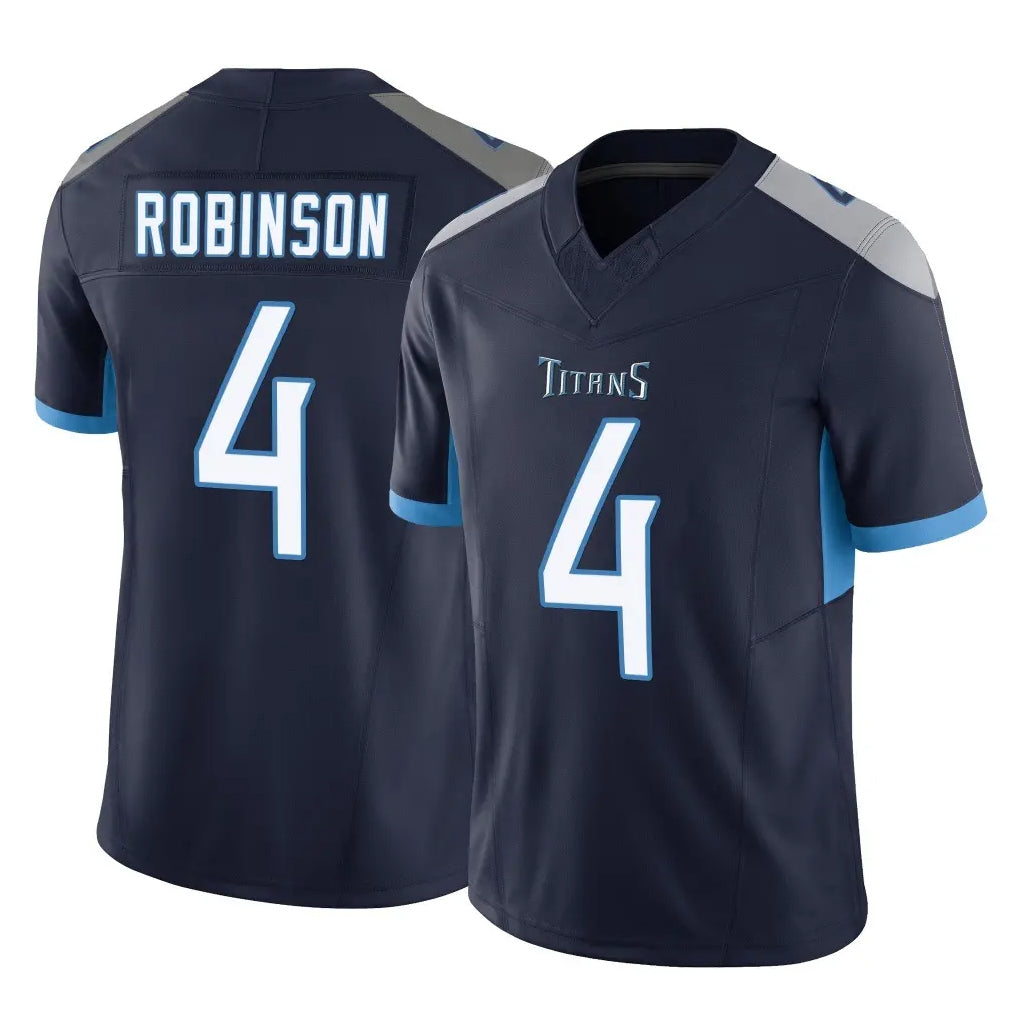 T.Titans #4 Wan'Dale Robinson Player Navy Limited Vapor F.U.S.E. Home Game Ldoa Stitched Jerseys