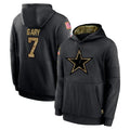 D.Cowboys #7 Rashan Gary Player Black Salute to Service Pullover Hoodies Limited Ldoa Stitched Jerseys