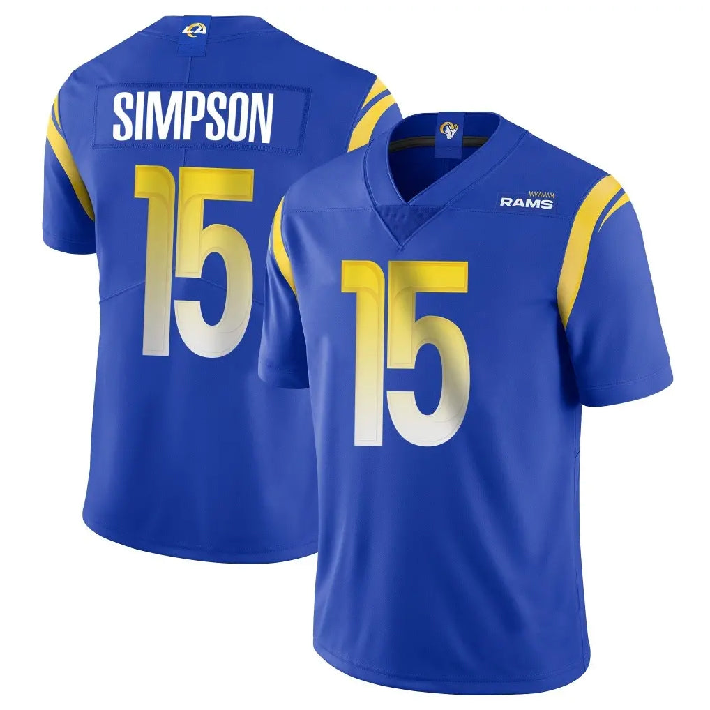 LA.Rams #15 Ty Simpson Player Royal Limited Vapor Untouchable Home Game Ldoa Stitched Jerseys