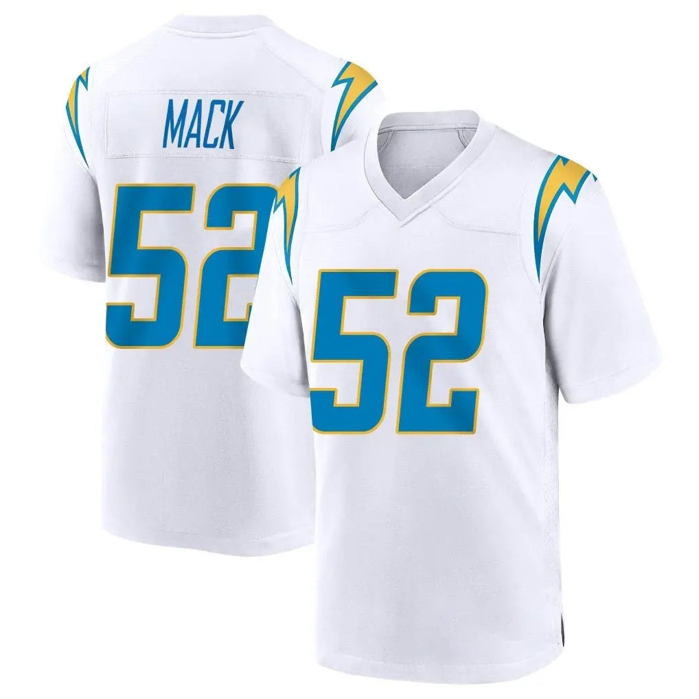 LA.Chargers #52 Khalil Mack Player White Home Game Ldoa Stitched Jerseys