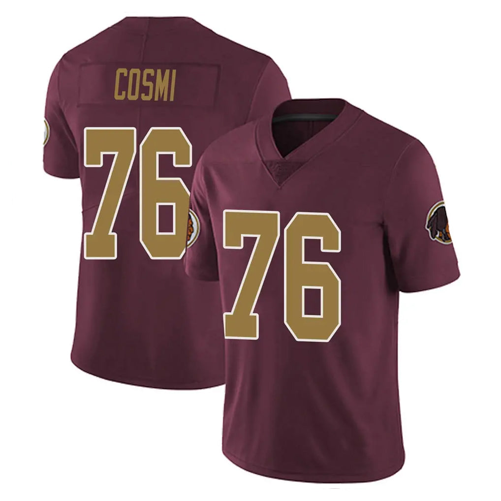 W.Commanders #76 Sam Cosmi Player Burgundy Alternate Vapor Untouchable Home Game Ldoa Stitched Jerseys