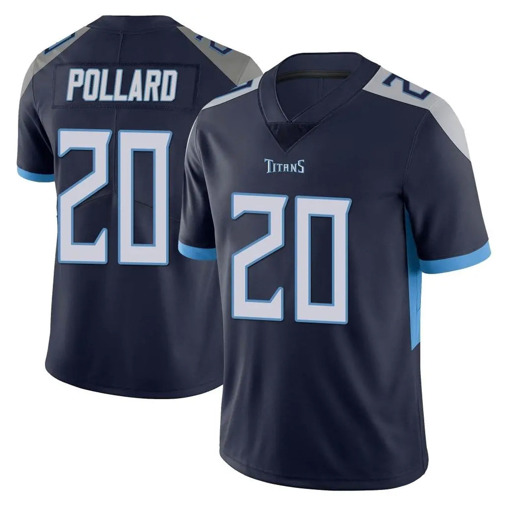 T.Titans #20 Tony Pollard Player Navy Limited Vapor Untouchable Home Game Ldoa Stitched Jerseys