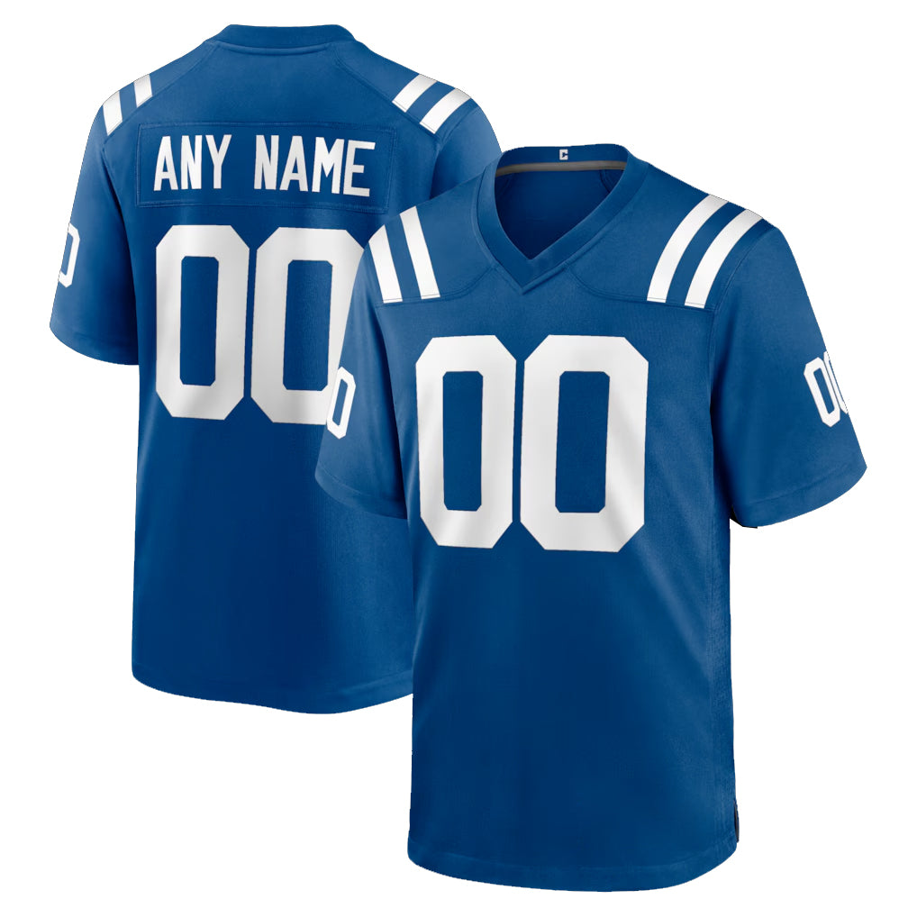 Custom IN.Colts Royal Home Game Any Name & Numbers Ldoa Stitched Jerseys