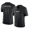S.Seahawks #0 DeMarcus Lawrence Player Black Limited Reflective Home Game Ldoa Stitched Jerseys