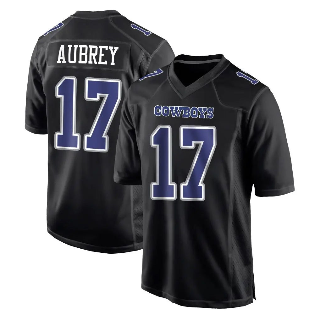 D.Cowboys #17 Brandon Aubrey Player Carbon Black Fashion Home Game Ldoa Stitched Jerseys