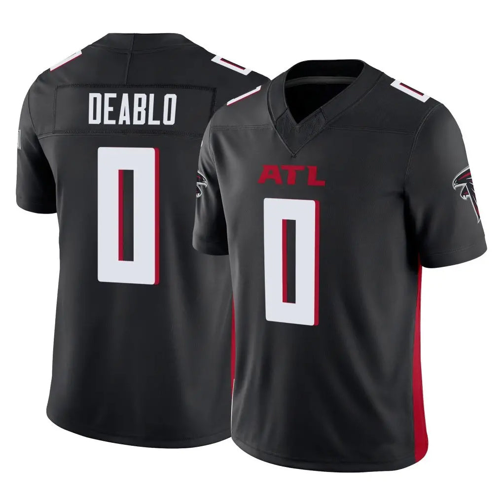 A.Falcons #0 Divine Deablo Player Black Vapor F.U.S.E. Limited Home Game Ldoa Stitched Jerseys
