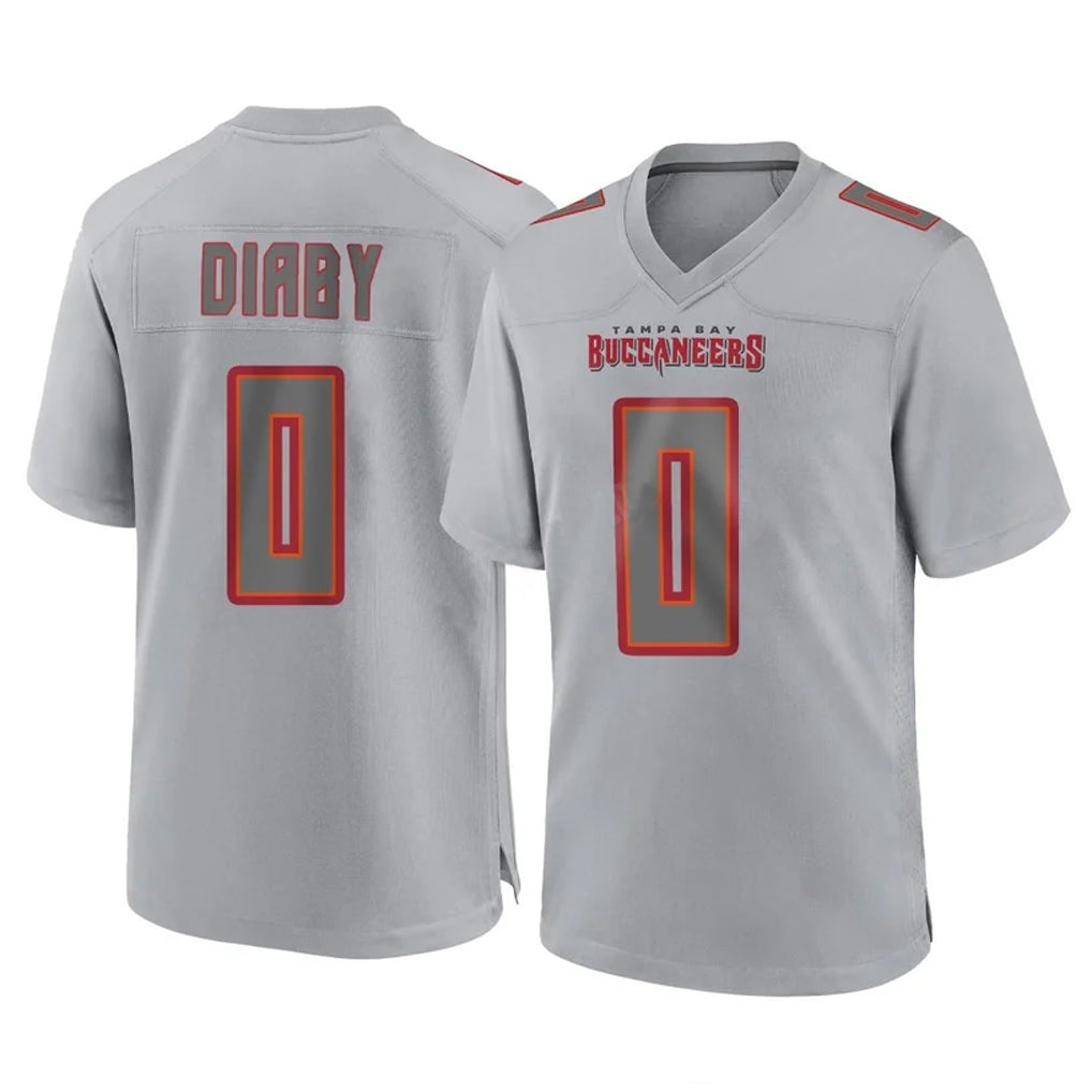 TB.Buccaneers #0 Yaya Diaby Player Gray Atmosphere Fashion Home Game Ldoa Stitched Jerseys