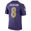 B.Ravens #8 Lamar Jackson Player Purple Legend Performance Ldoa Stitched Jerseys