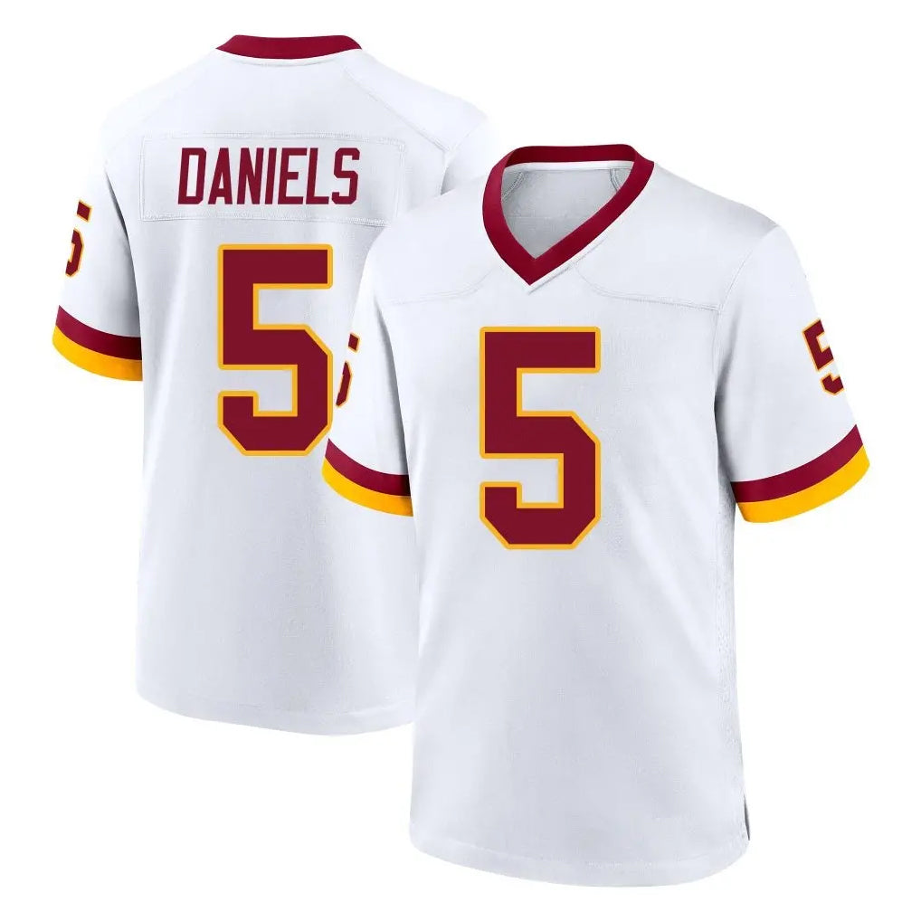 W.Commanders #5 Jayden Daniels Player White Home Game Ldoa Stitched Jerseys