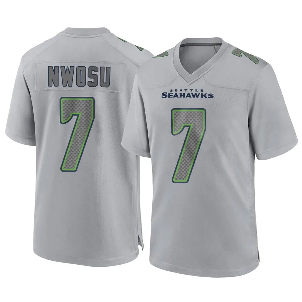 S.Seahawks #7 Uchenna Nwosu Player Gray Atmosphere Fashion Home Game Ldoa Stitched Jerseys