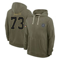 D.Cowboys #73 Tyler Smith Player Olive Salute to Service Pullover Hoodies Limited Ldoa Stitched Jerseys