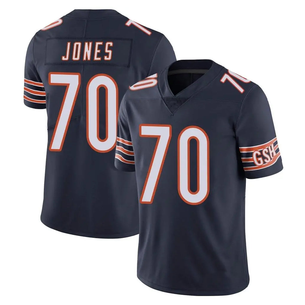 C.Bears #70 Braxton Jones Player Navy Vapor Untouchable Limited Home Game Ldoa Stitched Jerseys