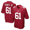 NY.Giants #61 John Michael Schmitz Jr. Player Red Home Game Ldoa Stitched Jerseys