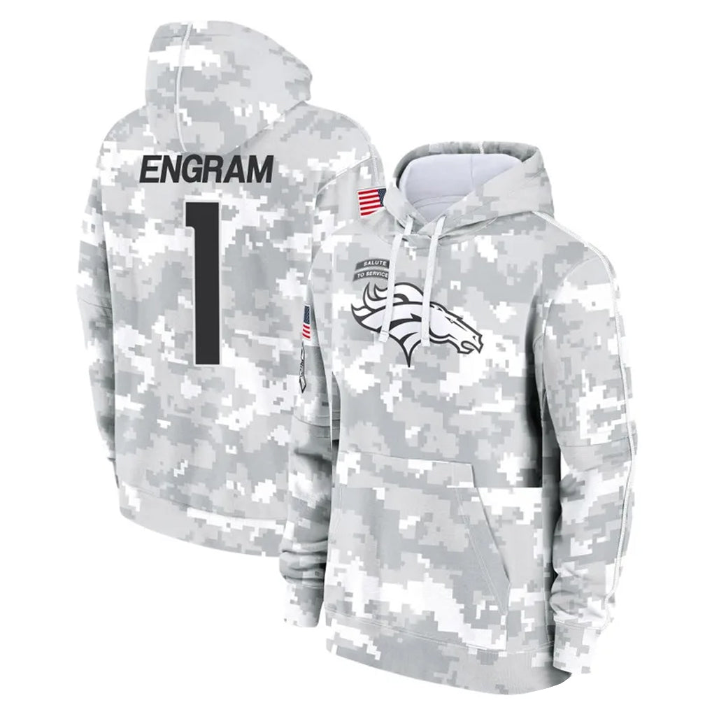 D.Broncos #1 Evan Engram Player Arctic Camo Salute to Service Hoodies Limited Game Ldoa Stitched Jerseys