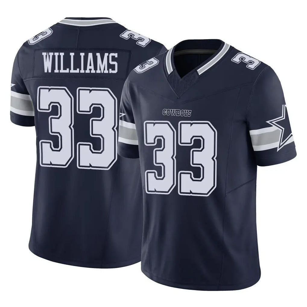 D.Cowboys #33 Javonte Williams Player Navy Limited Vapor F.U.S.E. Home Game Ldoa Stitched Jerseys