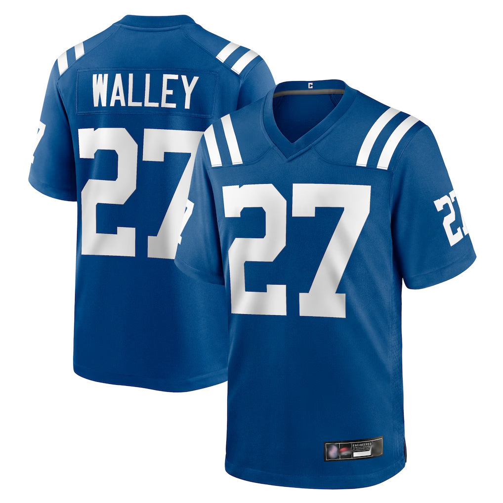 IN.Colts #27 Justin Walley Player Royal Home Game Ldoa Stitched Jerseys