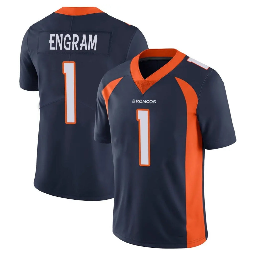 D.Broncos #1 Evan Engram Player Navy Vapor Untouchable Limited Game Ldoa Stitched Jerseys